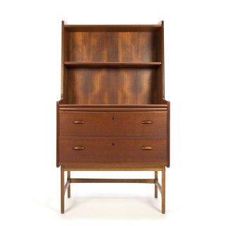 Secretaire in teak vintage Danish design