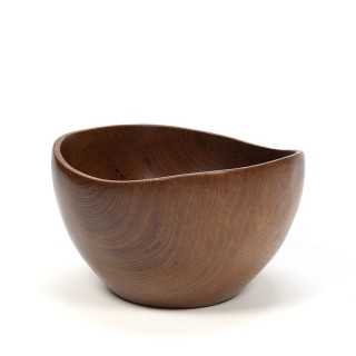 Danish large organically shaped vintage bowl