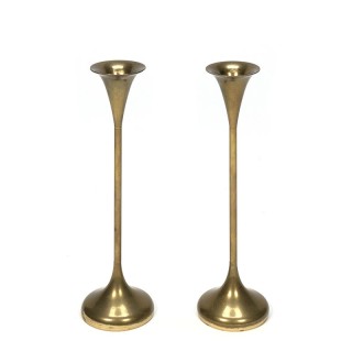 Brass set of 2 vintage candlesticks
