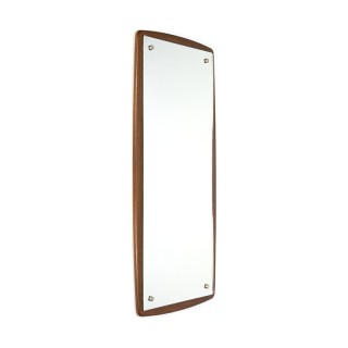 Deense vintage teakhouten spiegel groot model