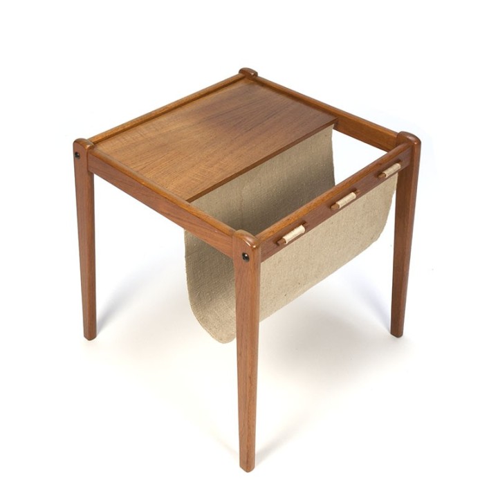 Vintage Danish magazine side table in teak