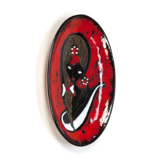 Franco Rufinelli vintage Italian earthenware wall plate