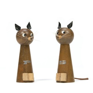 Condiment set vintage cats