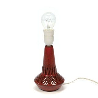 Red earthenware vintage lamp base