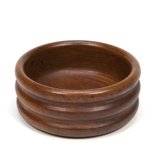 Groot model fruitschaal van teakhout vintage