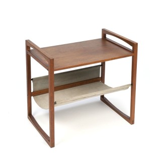 Side table with magazine rack Danish vintage design