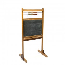 Vintage children's school chalkboard with abacus
