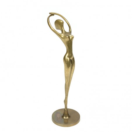 Vintage brass sculpture of a dancer