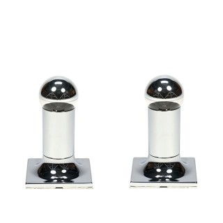 Set of vintage chrome wall or ceiling lamps