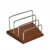 Deense brievenhouder vintage met chromen detail