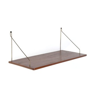 Deense vintage boekenplank van teakhout