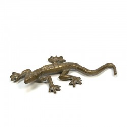 Vintage small brass salamander figure