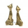 Set of 2 brass vintage cats
