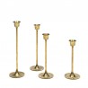 Set of 4 brass vintage candlesticks