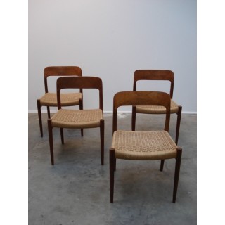 Vintage set Niels O. Møller chairs - Retro Studio