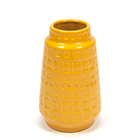 Yellow vintage West Germany vase