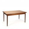 Uitschuifbare vintage teakhouten Deense eettafel