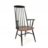 Vintage bar chair with high back and armrest