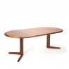 Teak vintage Danish round extendable dining table