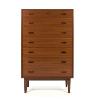 Large model vintage design chest of drawers with 7 drawers