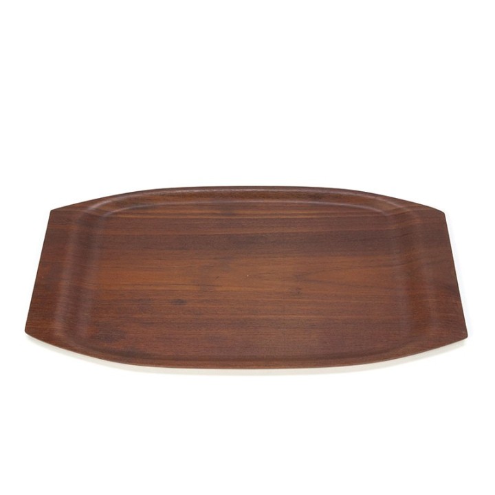 Deens teakhouten vintage dienblad