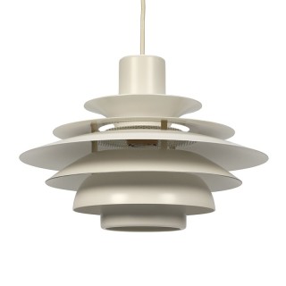 Danish hanging lamp white metal