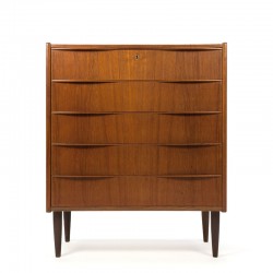 Danish vintage chest of drawers with 6 drawers in teak