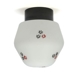 Glass fifties vintage ceiling lamp