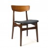 Luxury teak vintage Danish dining table chair