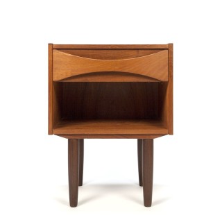 Danish small teak vintage bedside table