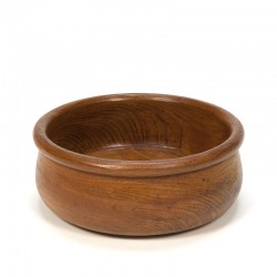 Round vintage bowl in teak from the 1960's