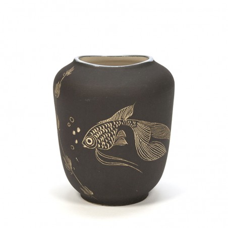 Small model vintage vase with fish