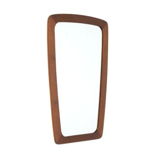 Small model teak vintage Danish mirror