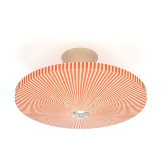 Rode plastic vintage Philips plafondlamp