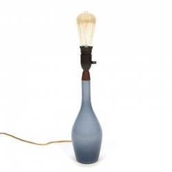 Deense vintage blauw glazen tafellamp