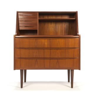 Teakhouten vintage Deens secretaire meubel
