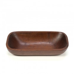 Teak bowl vintage rectangular model
