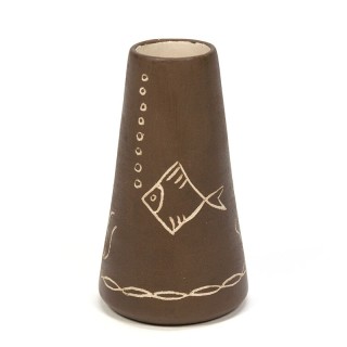 Miniature vintage vase with fish
