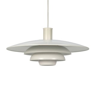 Witte vintage Deense hanglamp