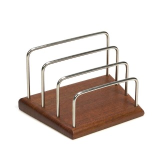 Brievenhouder teak vintage Deens model