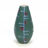 Vintage West Germany vase green with red accent