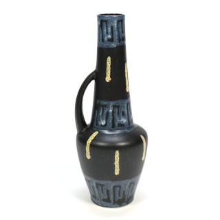 Vintage West Germany can model vase black