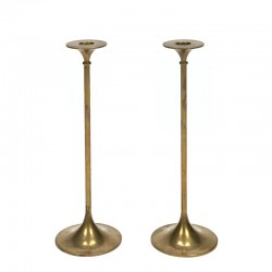 High model set of vintage brass candlesticks