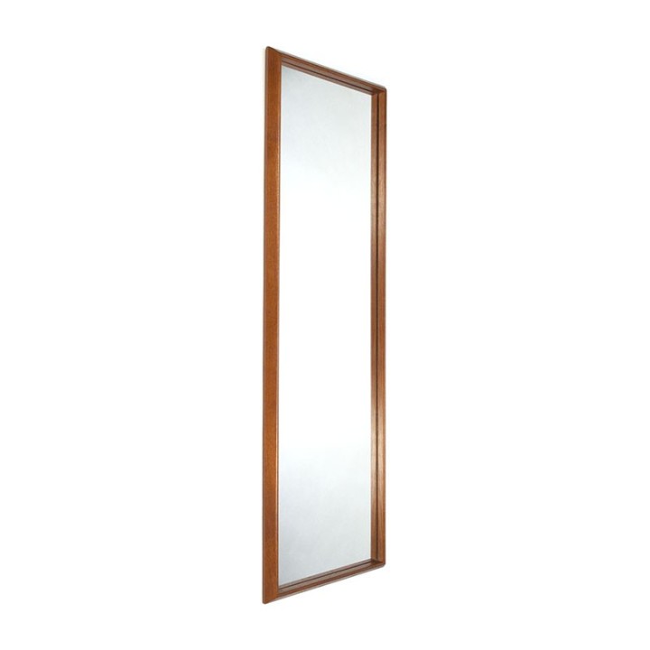 Extra grote vintage Deense teakhouten spiegel