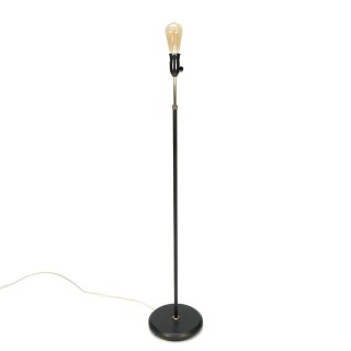 Minimalistic vintage floor lamp with brass detail