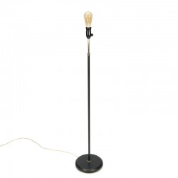 Minimalistic vintage floor lamp with brass detail