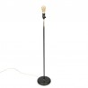 Minimalistische vintage vloerlamp met messing detail