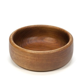 Kleine vintage serveerschaal in teak