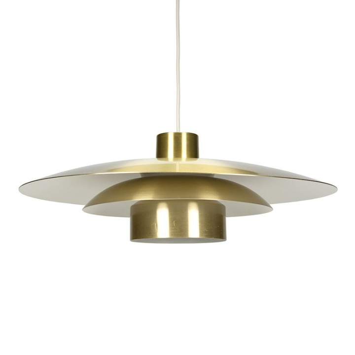 Messing kleurige Deense vintage hanglamp