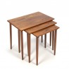 Teak nesting tables set of 3 vintage Danish design